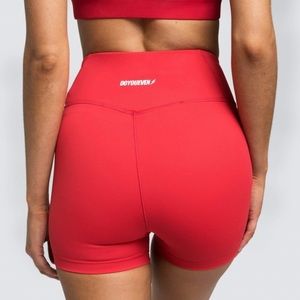 DOYOUEVEN High Rise Excel Bike Shorts Leggings Red